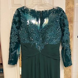Emerald Green Formal Length Party Dress